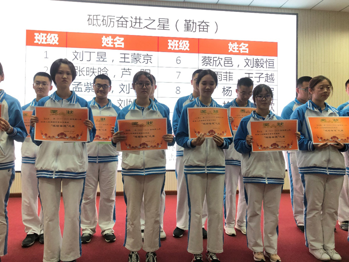 举目已是千山绿，宜趁东风扬帆起——高二期中表彰会